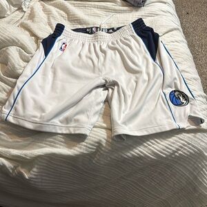 White Dallas mavericks game shorts